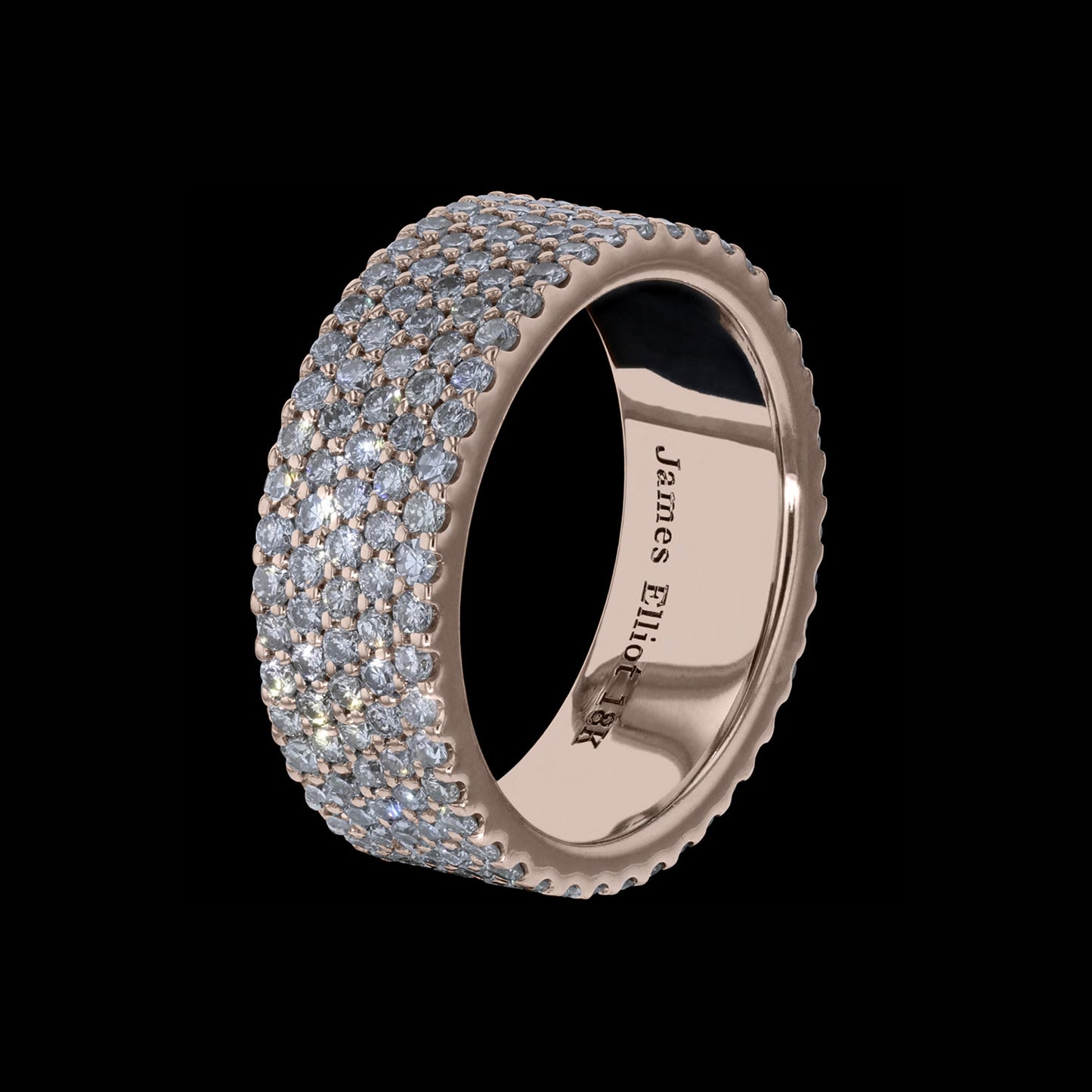 Band Diamond Pave 5 Rose