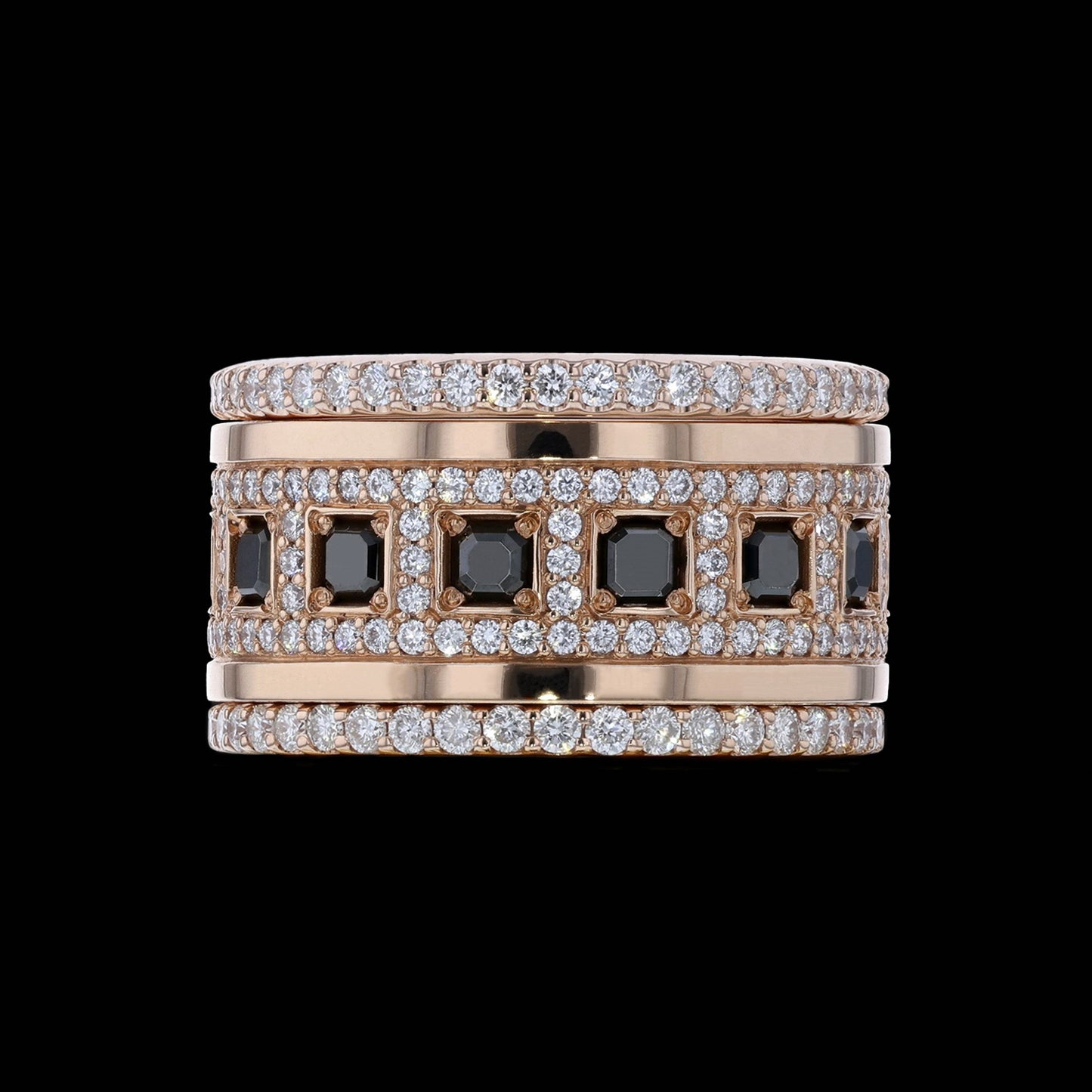 Band Windows Asscher Diamond Black