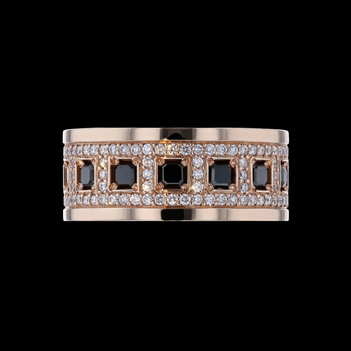 Band Windows Asscher Diamond Black