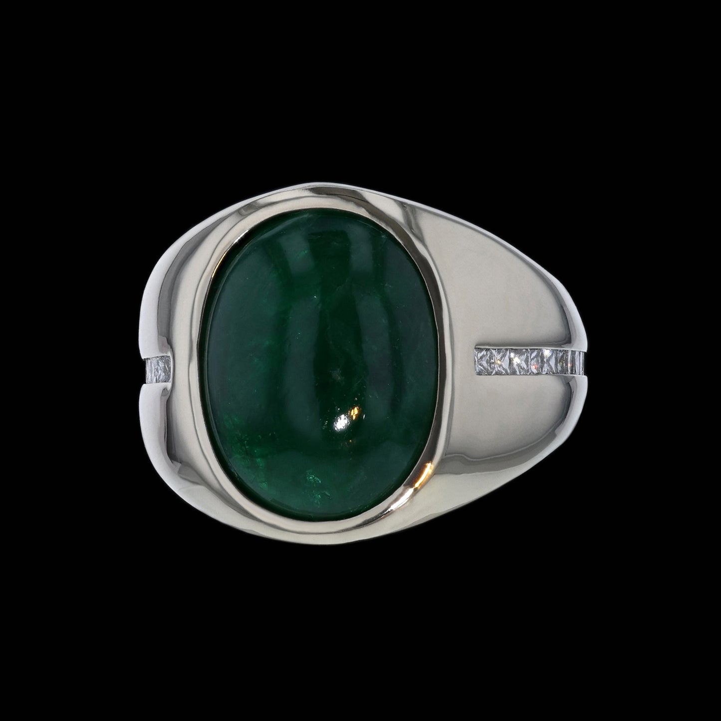 Ring Gypsy Emerald Cab
