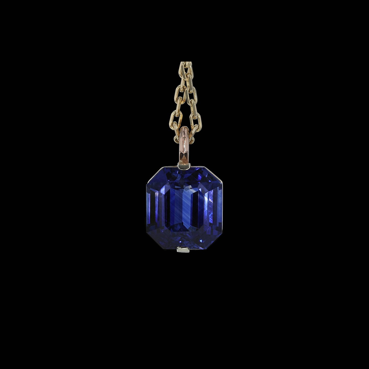 Necklace Naked Sapphire Octagon