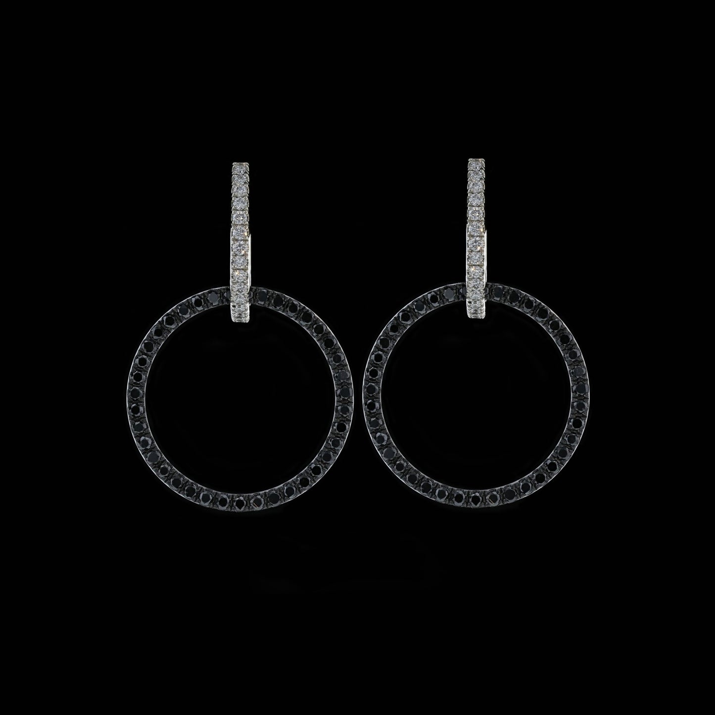 Hoop Diamond Circle Black