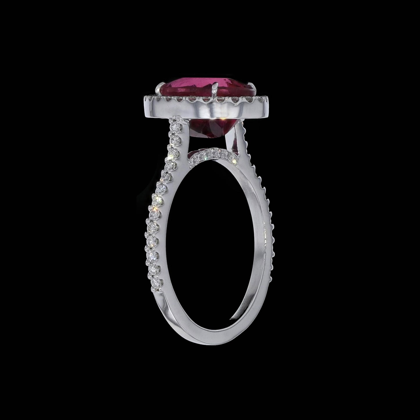 Ring Slide Rubellite Oval