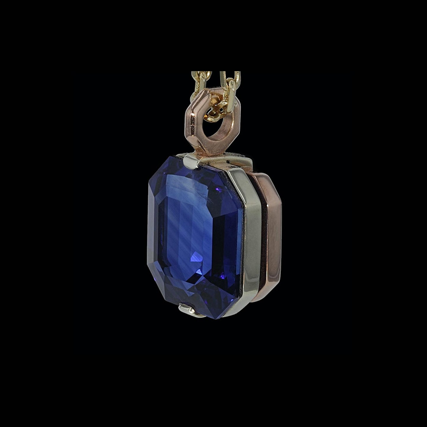 Necklace Naked Sapphire Octagon