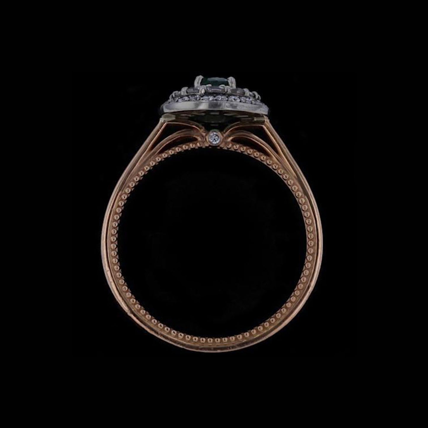 Ring Oval Emerald Blaze Brilliant Frame