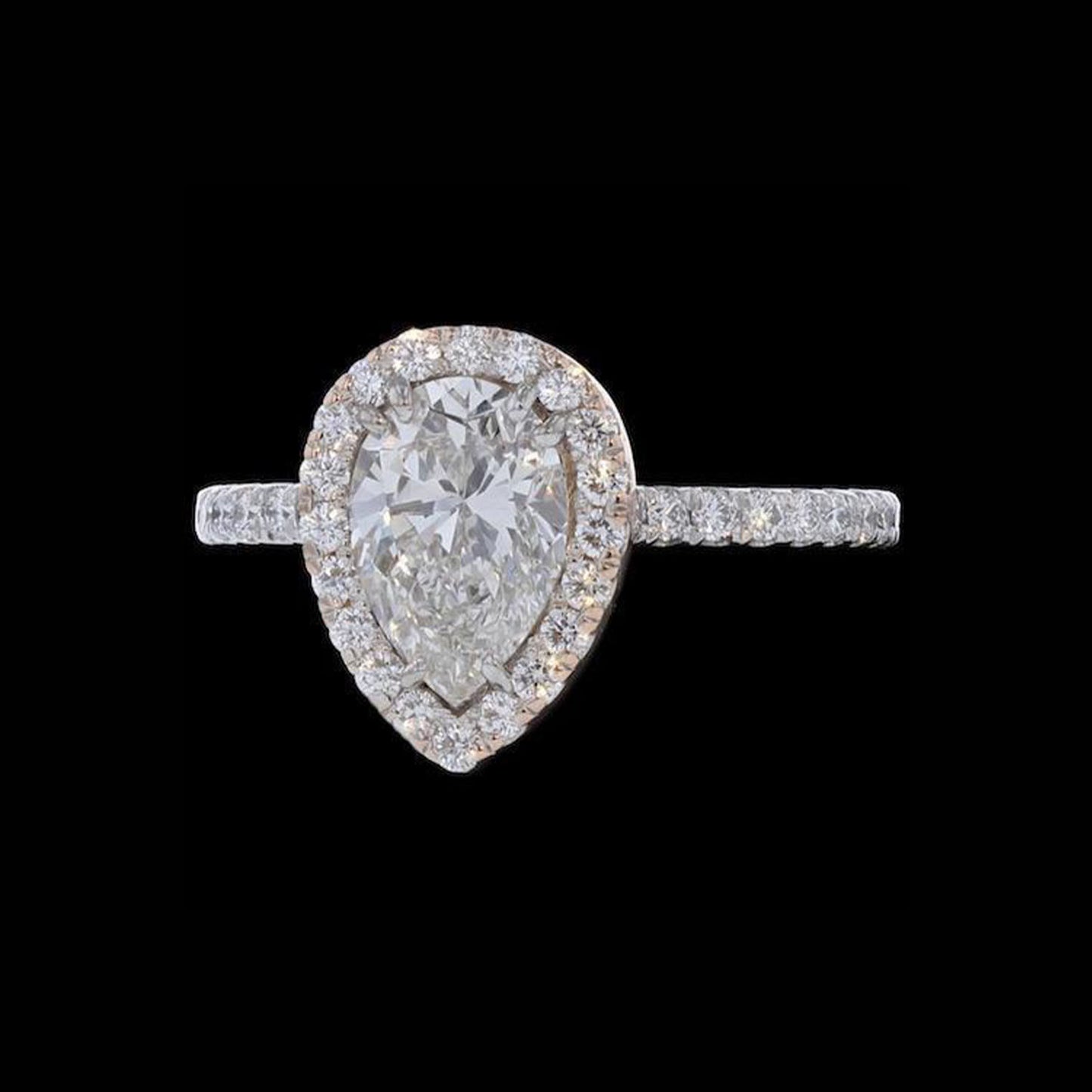 Ring Slide Pear Diamond 1.28
