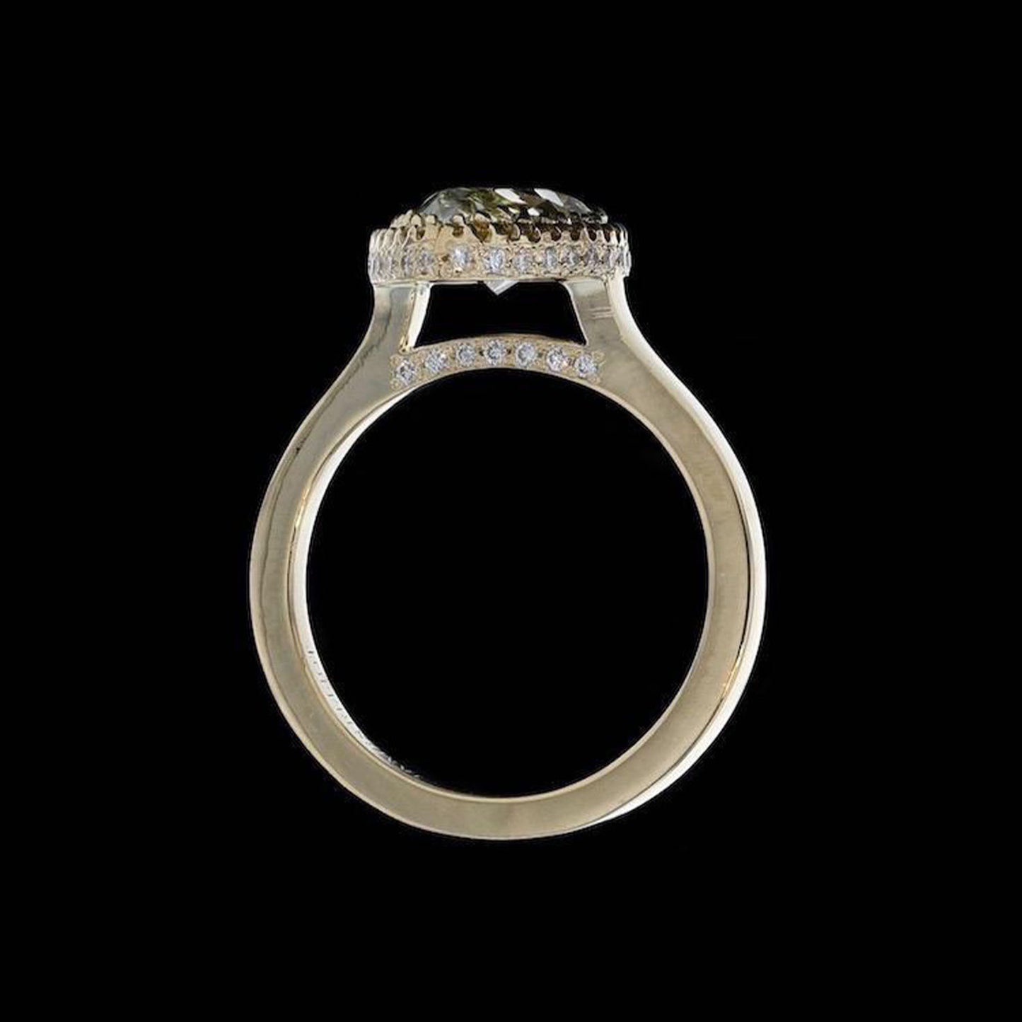 Ring Slide Pear Yellow Diamond 2.14