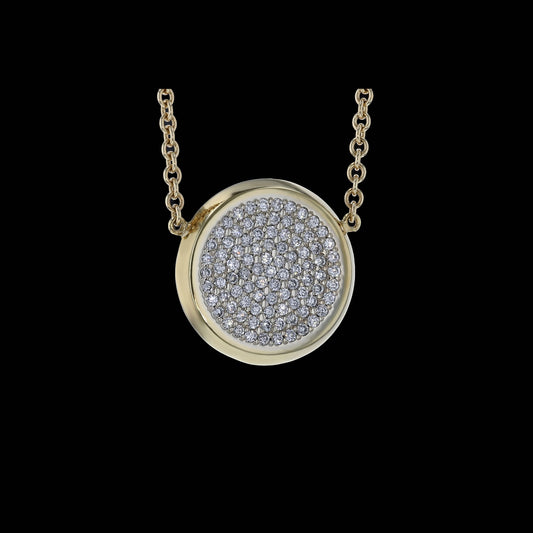 Pendant Cloud Pave Circle 15mm