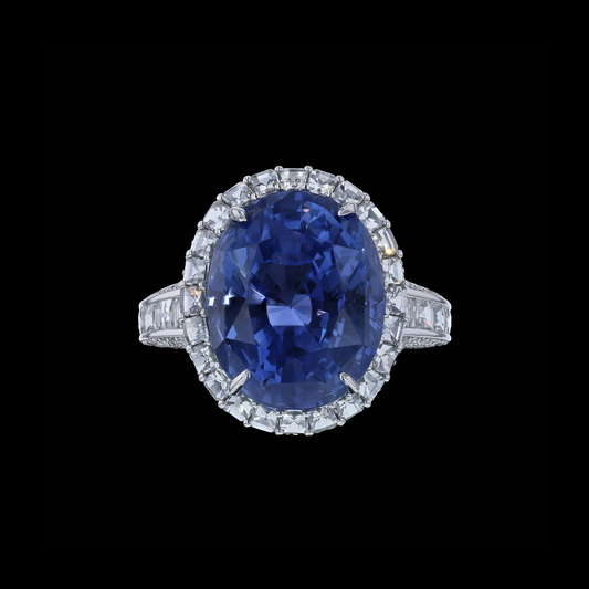 Ring Linear Sapphire Blaze Frame