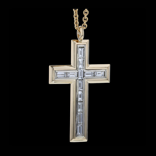 Cloud Cross Diamond Baguette