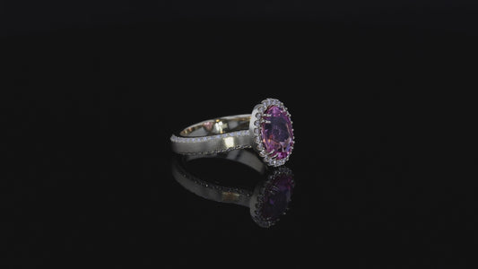 Ring Cloud Pink Tourmaline