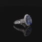 Ring Linear Sapphire Blaze Frame