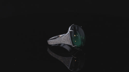 Ring Cloud Cabochon Tourmaline