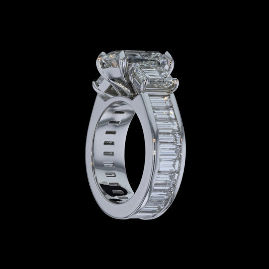 Ring Simple 3 Slide Baguettes