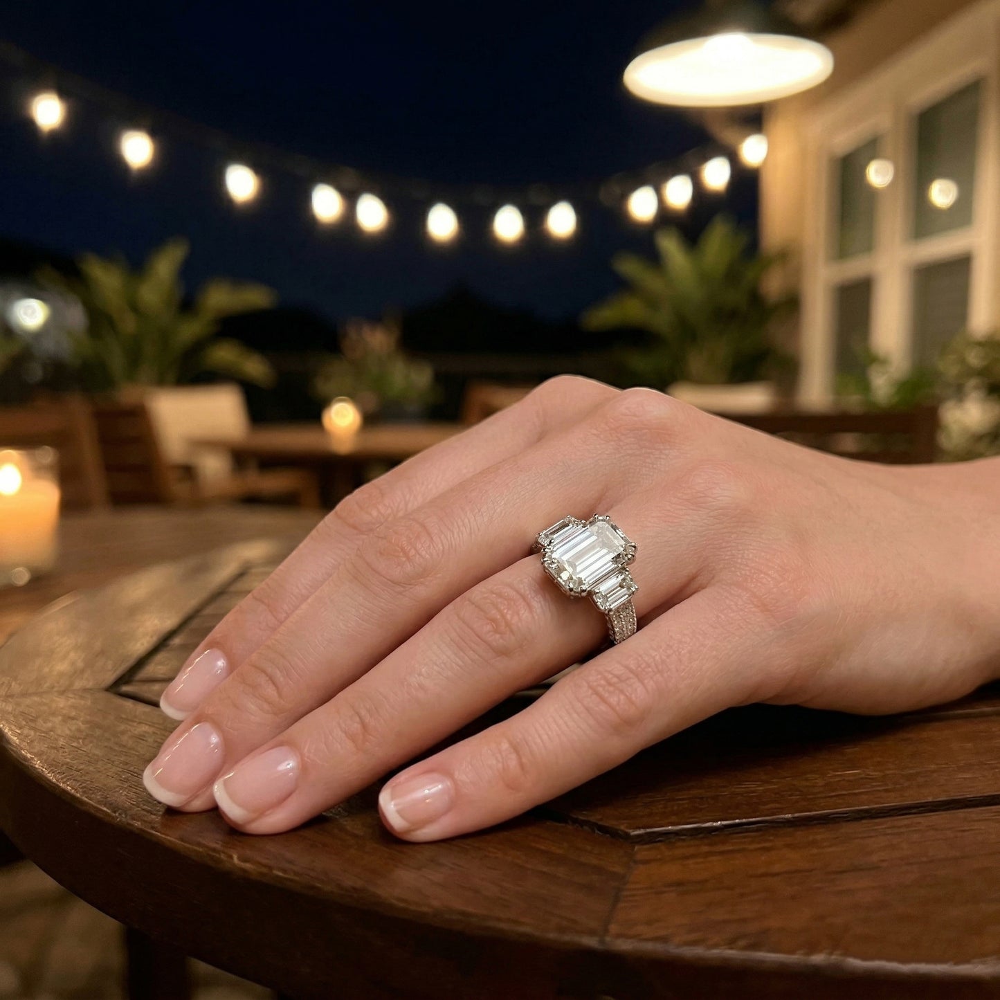 Ring Simple 3 Emeralds