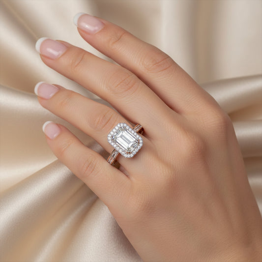 Ring Slide Emerald Baguette