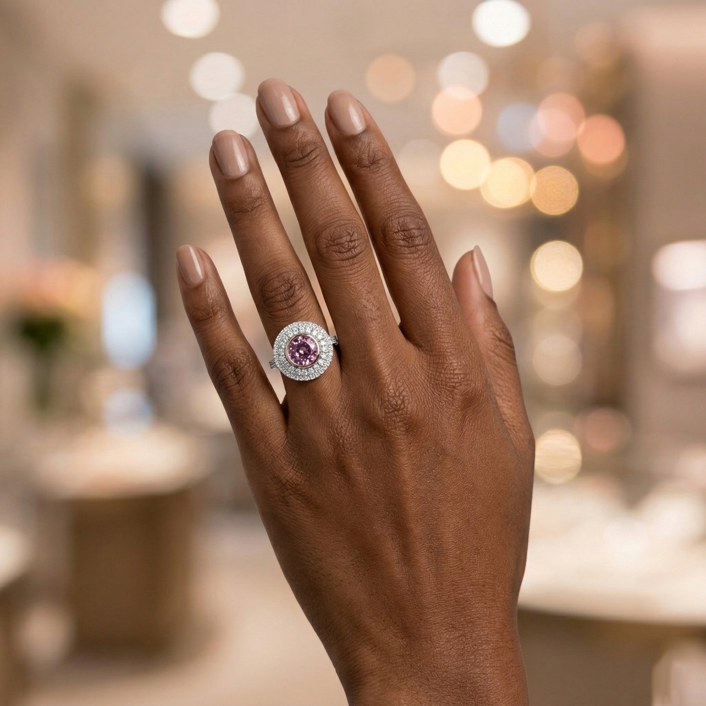 Ring Slide Pink Spinel