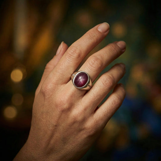 Ring Gypsy Burma Ruby Cab 25