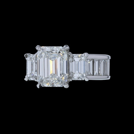 Ring Simple 3 Slide Baguettes