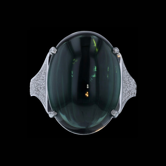 Ring Cloud Cabochon Tourmaline