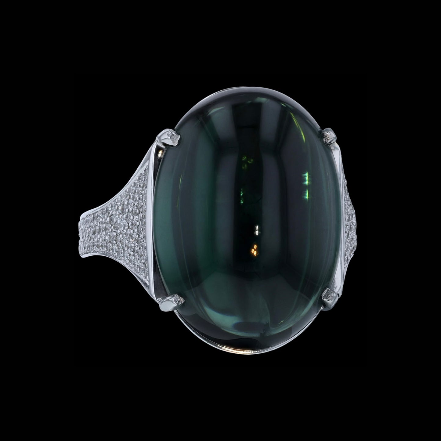 Ring Cloud Cabochon Tourmaline