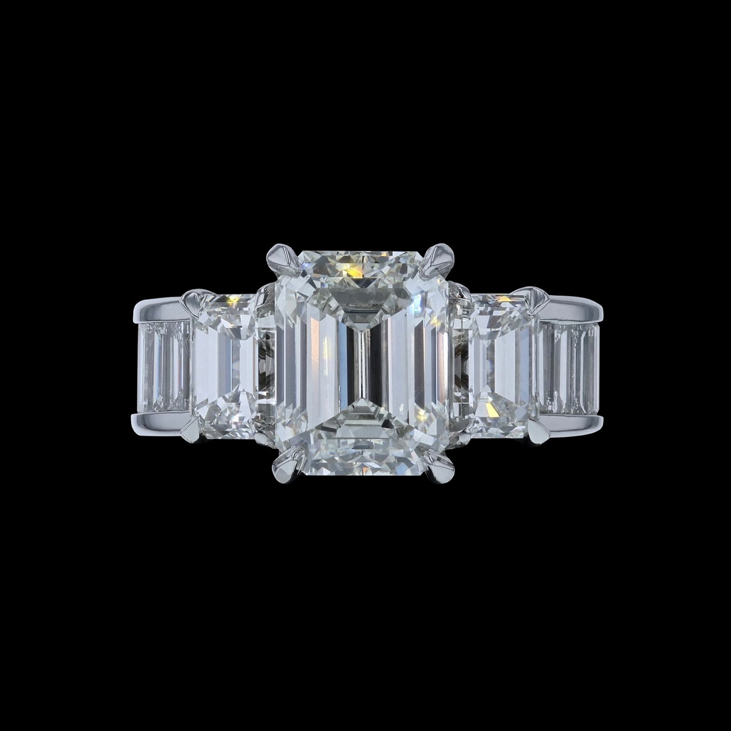 Ring Simple 3 Slide Baguettes