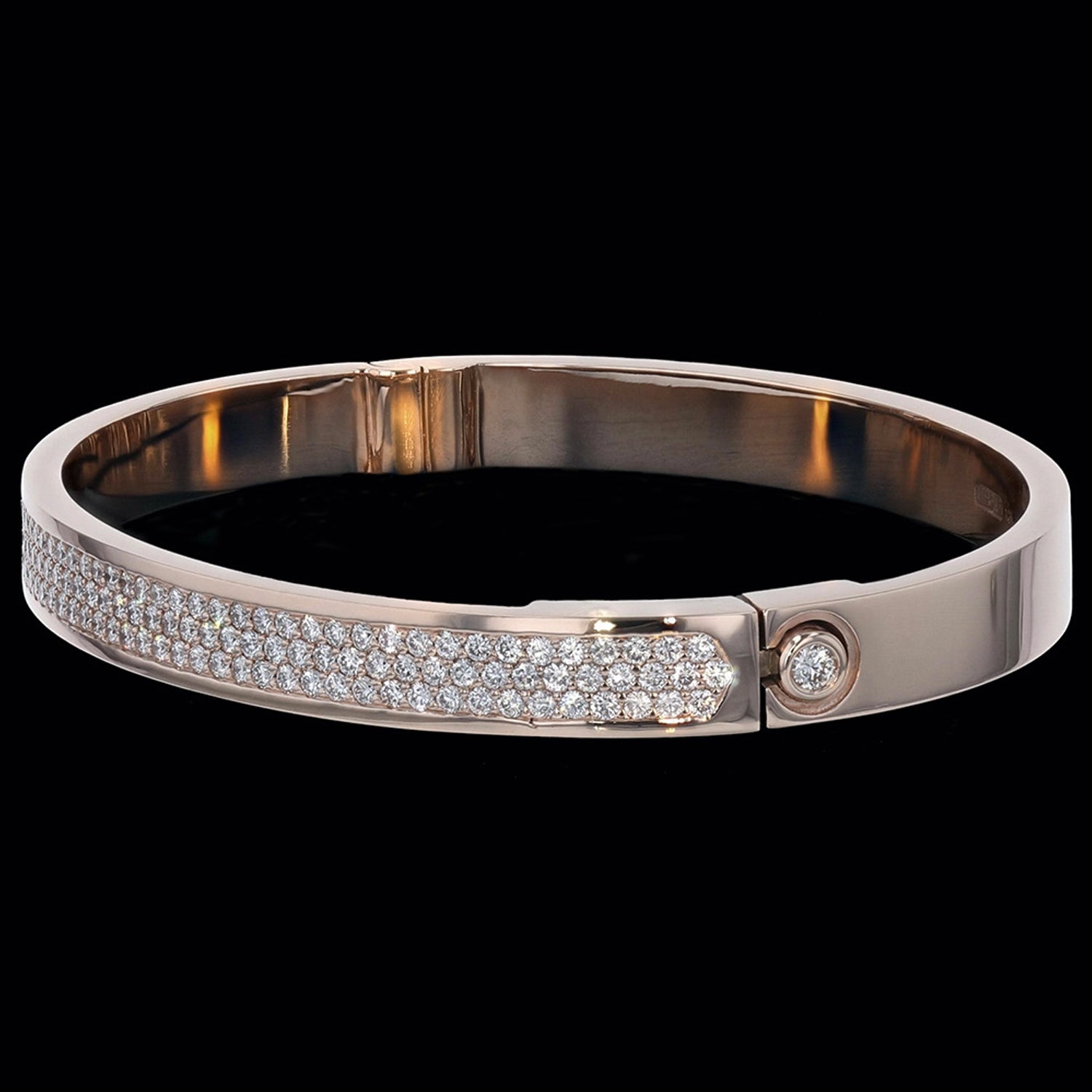 Hermes Kelly 18K Yellow Gold Diamond Bangle Bracelet India | Ubuy