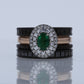 Ring Oval Emerald Blaze Brilliant Frame