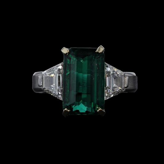 Ring Simple 3 Emerald Emerald
